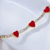 Wholesale Bohemian Gold Plated Zircon Heart Shaped Bracelet Jewelry For Women