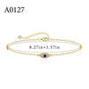 Wholesale Bohemian Style Geometric Copper Gold Plated Zircon Anklet For Women