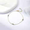 Wholesale Bohemian Style Geometric Copper Gold Plated Zircon Anklet For Women