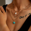 Wholesale Bohemian Style Heart Shape Zinc Alloy Necklaces With Electroplating