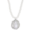 Wholesale Bohemian Style Imitation Pearl Beaded Necklace With Alloy Vintage Shell Pendant And Geometric Pattern Electroplated For Women