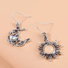 Wholesale Bohemian Style Moonstone Necklace With Winding Hollow Moon Pendant Alloy Material Geometric Pattern Electroplating Treatment