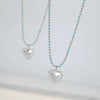Wholesale Bohemian Style Oildrip Stainless Steel And Titanium Steel Heartshaped Pendant Necklace