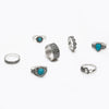 Wholesale Bohemian Turquoise Rose Totem Ring Set For Women Alloy Geometric Electroplated