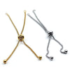 Wholesale Bolo Bracelet Stainless Steel Square Pearl Chain Electroplated