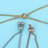 Wholesale Bolo Bracelet Stainless Steel Square Pearl Chain Electroplated