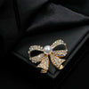 Wholesale Bow Brooch Zinc Alloy Diamond Pearl Electroplating Unisex Fixed Accessories