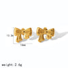 Wholesale Bow Earrings Stainless Steel Fashion Electroplated For Women