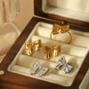 Wholesale Bow Earrings Stainless Steel Fashion Electroplated For Women
