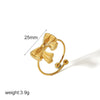 Wholesale Bow Earrings Stainless Steel Fashion Electroplated For Women