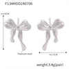 Wholesale Bow Earrings Titanium Steel 18K Gold Plated For Women Fashionable Style Electroplated