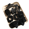 Wholesale Bow Headband Grabber Set Black Simple Style Hair Accessories With Painting Treatment For Women