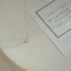 Wholesale Bow Heartshaped S925 Sterling Silver Necklace With Diamond Design