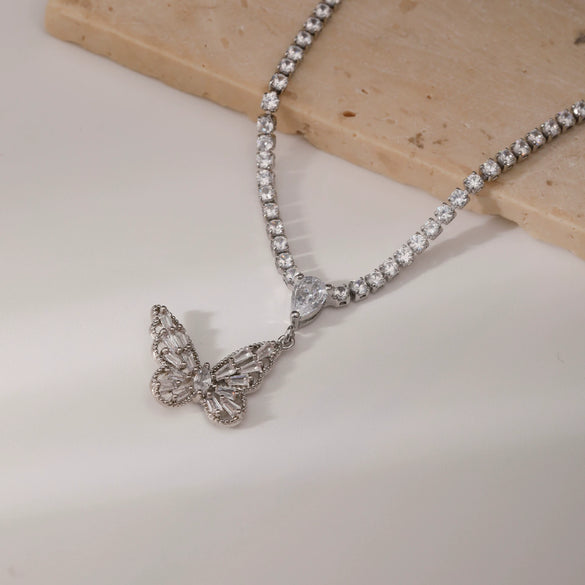 Wholesale Bow Necklace Copper Electroplated Stylish For Women