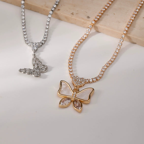 Wholesale Bow Necklace Copper Electroplated Stylish For Women