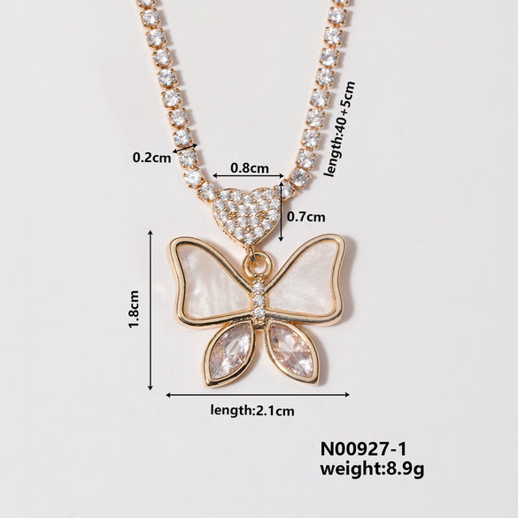 Wholesale Bow Necklace Copper Electroplated Stylish For Women