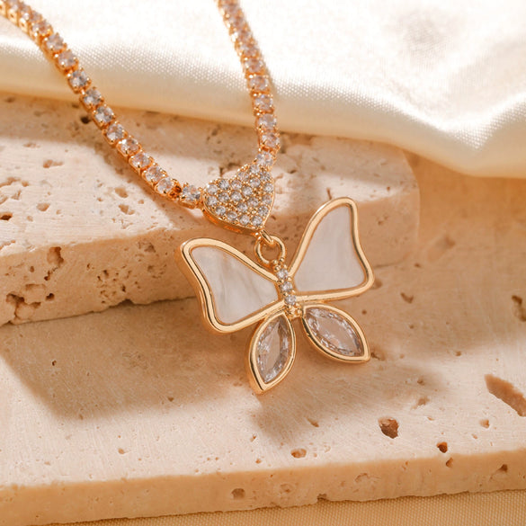 Wholesale Bow Necklace Copper Electroplated Stylish For Women