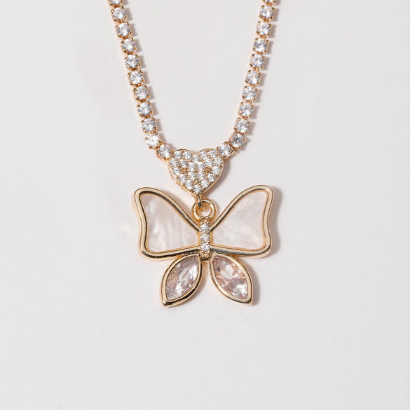 Wholesale Bow Necklace Copper Electroplated Stylish For Women