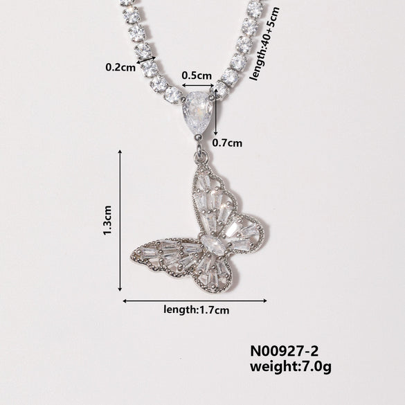 Wholesale Bow Necklace Copper Electroplated Stylish For Women