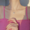 Wholesale Bow Necklace For Women Copper 925 Silver Electroplated Versatile Style