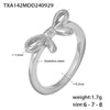 Wholesale Bow Style Stainless Steel Ring Bracelet Pvd Plated Gold Jewelry