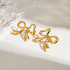 Wholesale Bow Tie Earrings Stainless Steel Electroplated For Women