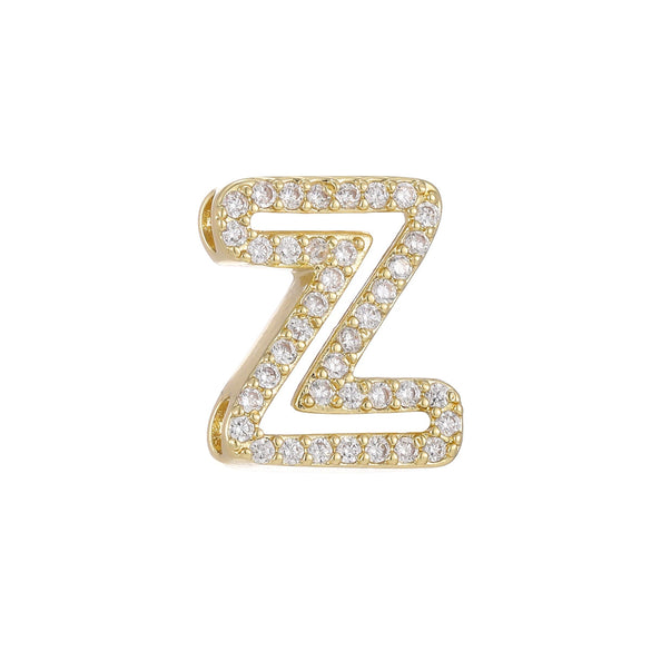 Wholesale Bracelet Accessories Copper 18K Gold Plated Fashion Letters Numbers Text Beaded