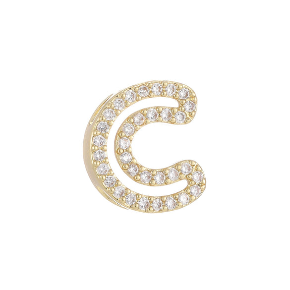 Wholesale Bracelet Accessories Copper 18K Gold Plated Fashion Letters Numbers Text Beaded