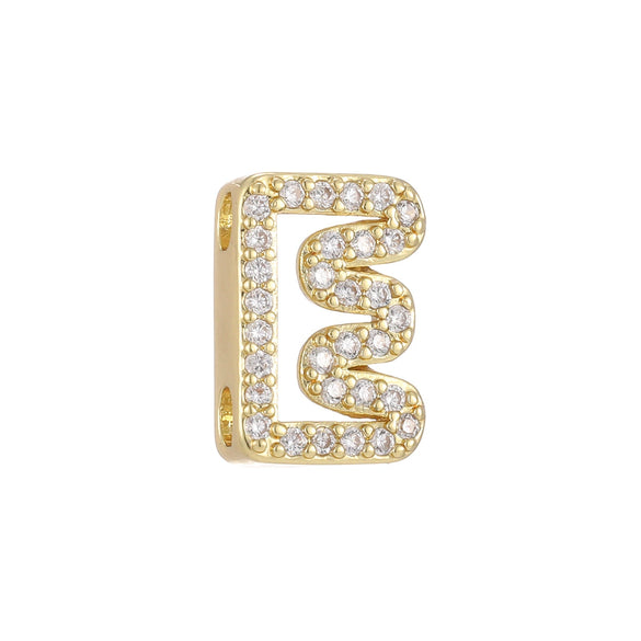 Wholesale Bracelet Accessories Copper 18K Gold Plated Fashion Letters Numbers Text Beaded