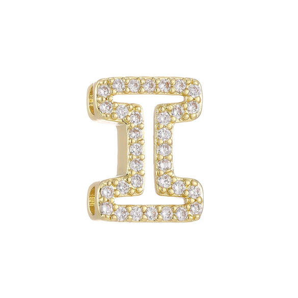 Wholesale Bracelet Accessories Copper 18K Gold Plated Fashion Letters Numbers Text Beaded