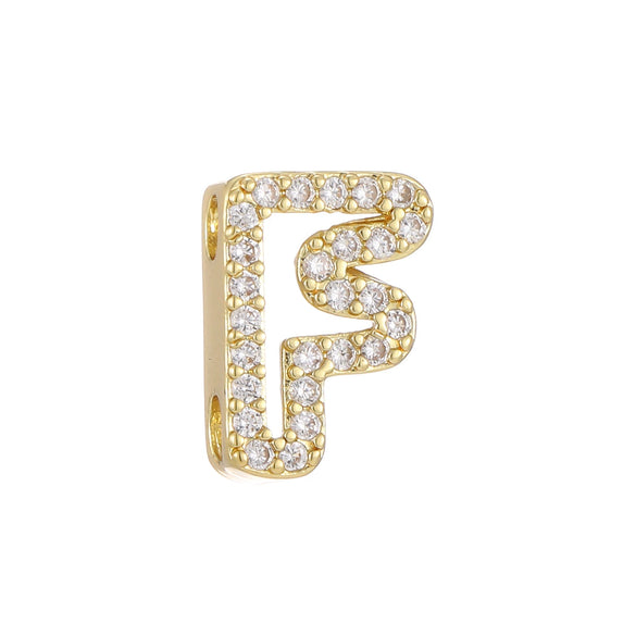 Wholesale Bracelet Accessories Copper 18K Gold Plated Fashion Letters Numbers Text Beaded