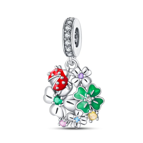 Wholesale Bracelet Accessories 925 Silver Plated Copper With Animal Charm Beads And Dripping Oil Design