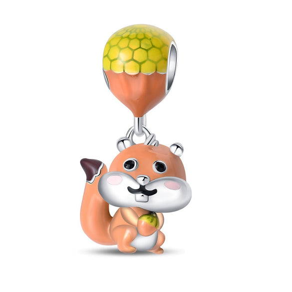 Wholesale Bracelet Accessories 925 Silver Plated Copper With Animal Charm Beads And Dripping Oil Design