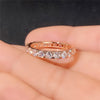 Wholesale Bracelet And Ring Copper Inlaid Zircon Geometric Design Unisex
