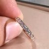 Wholesale Bracelet And Ring Copper Inlaid Zircon Geometric Design Unisex