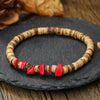 Wholesale Bracelet Coconut Shell Wood Chips Pine Stone Geometric Handmade Unisex