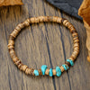 Wholesale Bracelet Coconut Shell Wood Chips Pine Stone Geometric Handmade Unisex