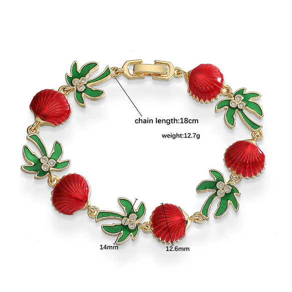 Wholesale Bracelet Copper Animal Zodiac Oil Dropping Coconut Shell Stitching For Women