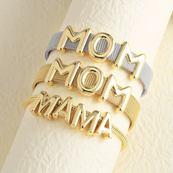 Wholesale Bracelet Copper Electroplated Letter Shaped Simple Style For Women