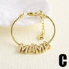 Wholesale Bracelet Copper Electroplated Letter Shaped Simple Style For Women