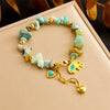 Wholesale Bracelet Copper Electroplating Heart Crown Baby Elephant Star Natural Stone Beaded
