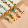 Wholesale Bracelet Copper Electroplating Heart Crown Baby Elephant Star Natural Stone Beaded