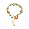 Wholesale Bracelet Copper Electroplating Heart Crown Baby Elephant Star Natural Stone Beaded