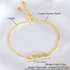 Wholesale Bracelet Copper 22K Gold Colorpreserving Electroplated Heartshaped Letter Minimalist Jewelry For Women