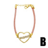 Wholesale Bracelet Copper Love Heart Shape Electroplating For Women