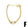 Wholesale Bracelet Copper Love Heart Shape Electroplating For Women