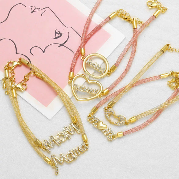 Wholesale Bracelet Copper Love Heart Shape Electroplating For Women