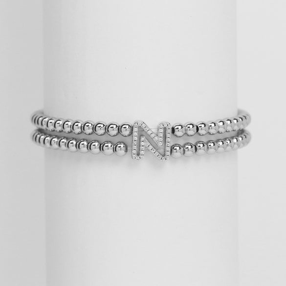 Wholesale Bracelet Copper Plated Gold Cute Letters Pattern Electroplating For Women