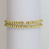Wholesale Bracelet Copper Plated Gold Cute Letters Pattern Electroplating For Women