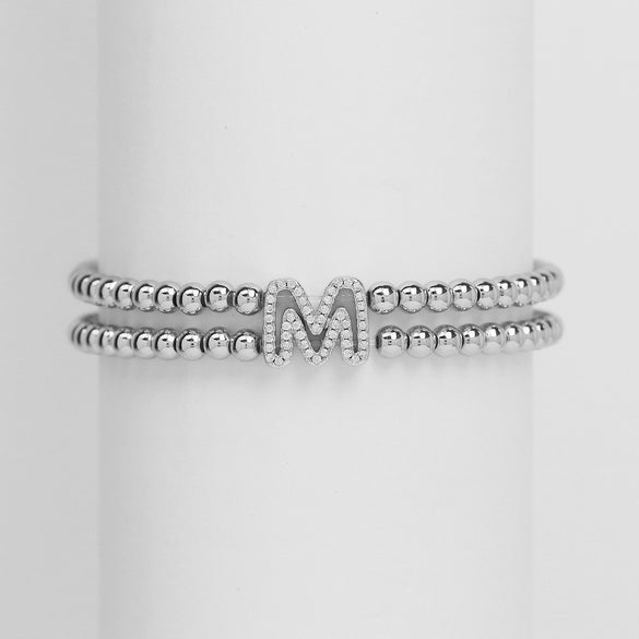 Wholesale Bracelet Copper Plated Gold Cute Letters Pattern Electroplating For Women